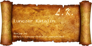 Lunczer Katalin névjegykártya