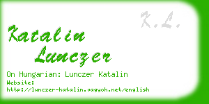 katalin lunczer business card